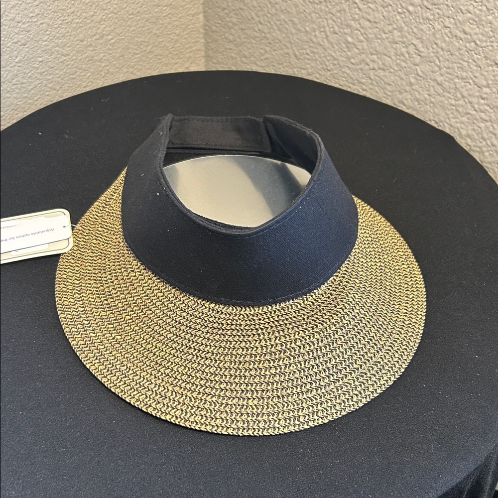 Stylish  Black and Tan Women's adjustable  Visor